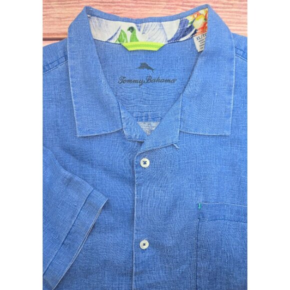 Tommy Bahama Mens Linen Shirt XL - Camp Collar - Picture 4 of 8